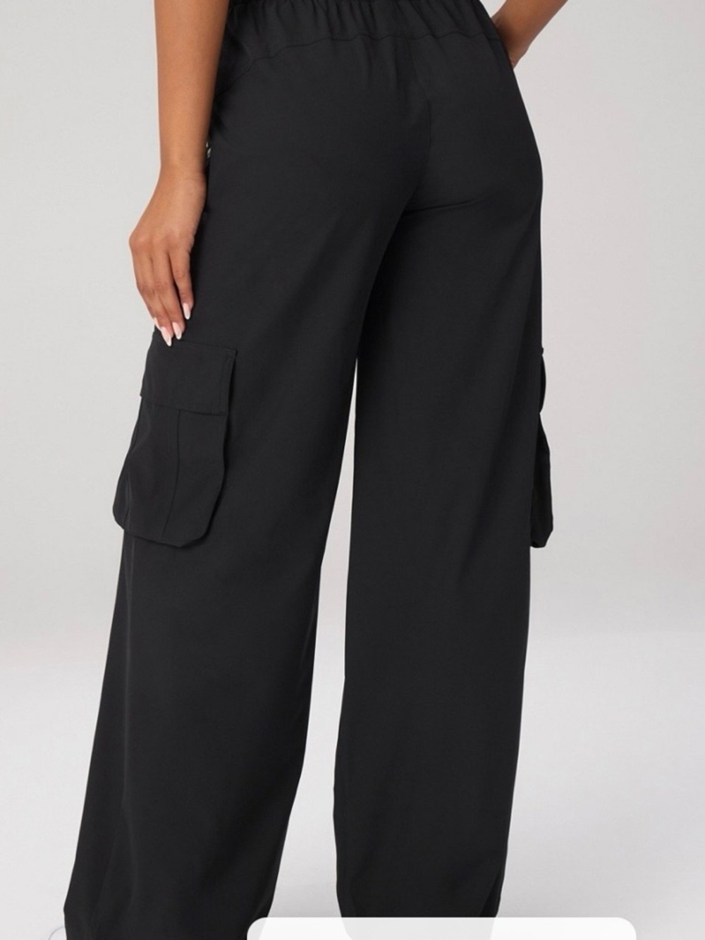 Fabletics Black Wide-Leg Cargo Trousers XL Tall - Picture 2 of 9